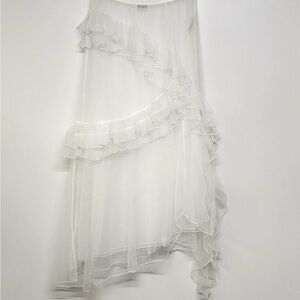 White free people mesh skirt